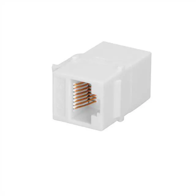 Alt view image 2 of 4 - BATIGE 5-Pack CAT6 RJ45 Keystone Jack Female Coupler Insert Snap-in Connector Socket Adapter Port for Wall Plate Outlet Panel - White