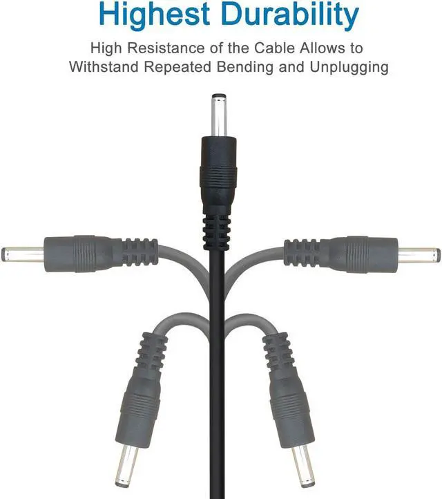 Alt view image 4 of 5 - 3Pack 6FT 5V DC Power Cord USB to DC 3.5mm x 1.35mm Barrel Jack Adapter Connector Charging Cable Plug