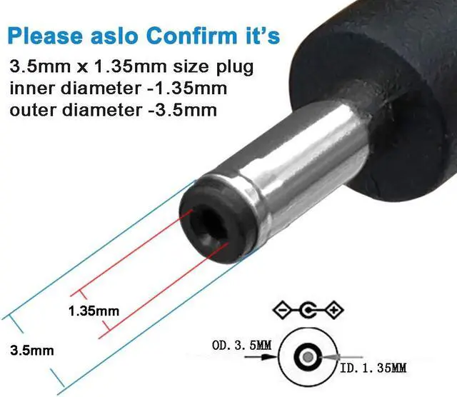 Alt view image 3 of 5 - 3Pack 6FT 5V DC Power Cord USB to DC 3.5mm x 1.35mm Barrel Jack Adapter Connector Charging Cable Plug