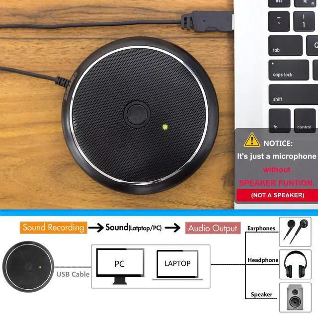 Alt view image 5 of 7 - Conference Microphone, CMTECK USB Computer Microphone CM003, Mute Function, Omnidirectional Mic for Computers PC, Condenser Boundary Desktop Microphones for Streaming,VoIP Calls,Skype,Chatting