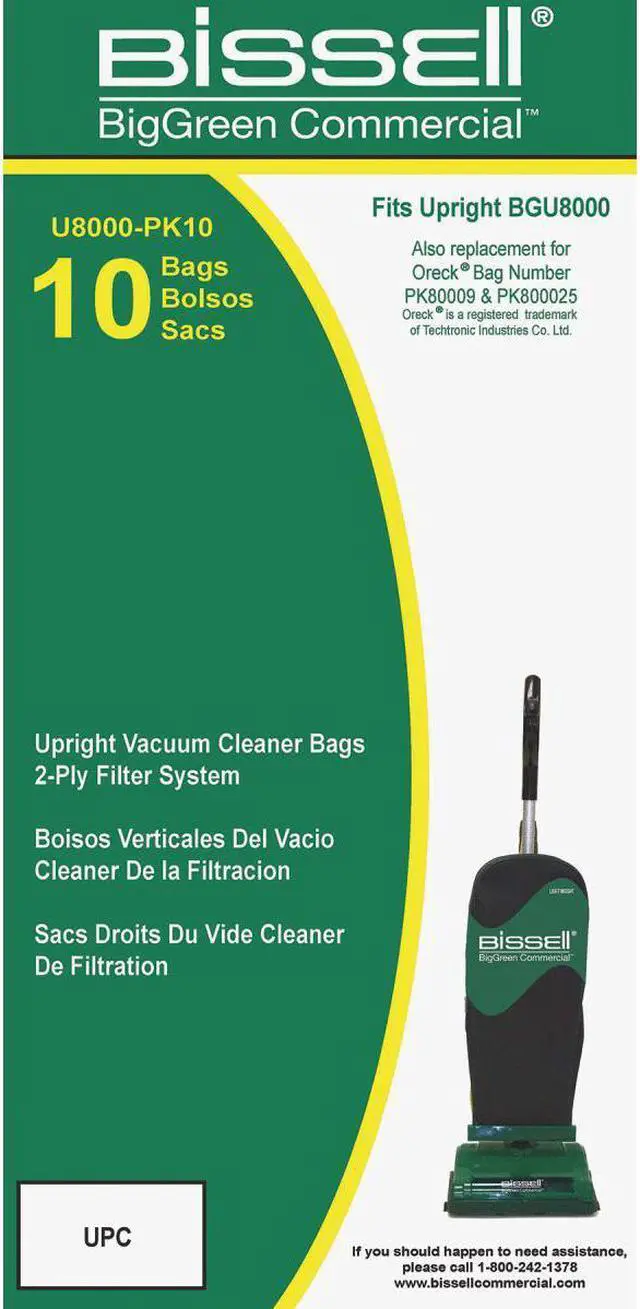 Alt view image 2 of 2 - Bissell Commercial 10 Pack Replacement Bags for Upright BGU8000