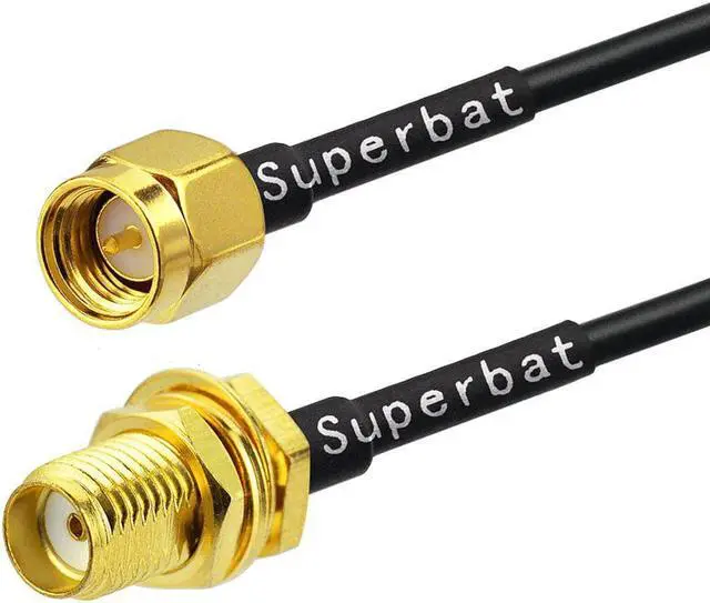 Alt view image 2 of 3 - Superbat RF coaxial SMA Male to SMA Female Bulkhead RG174 15ft Cable + 3pcs RF Coax SMA Adapter Kit for SDR Equipment Antenna Ham Radio,3G 4G LTE Antenna,ADS-B,GPS and etc