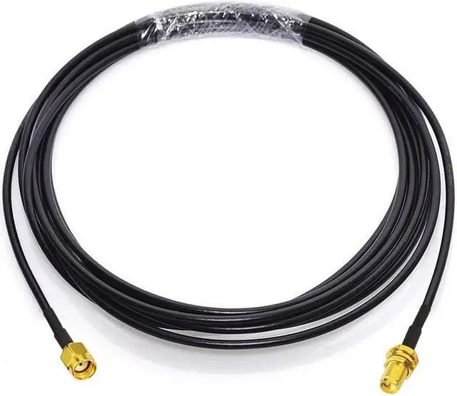 Alt view image 2 of 6 - Bingfu RP-SMA Male to RP-SMA Female Bulkhead Mount RG174 WiFi Antenna Extension Cable 3m/10 feet (2-Pack) for Wireless Mini PCI Express PCIE Network Card USB WiFi Adapter WiFi Router Booster Camera
