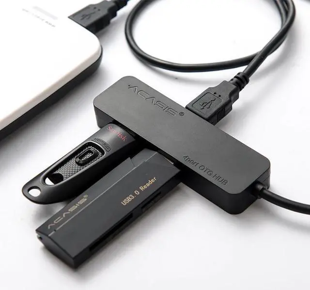 Alt view image 3 of 4 - High Quality H032 4 Ports OTG Micro USB HUB USB2.0 Adapter 1.5A Charging Cable Charging Power Transmisson Cable Splitter