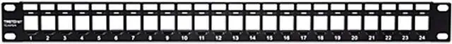 Alt view image 2 of 5 - TRENDnet 24-Port Blank Keystone 1U Patch Panel, Cat5, Cat5e, Cat6, Cat6A, UTP, 19” Rackmount Design, TC-KP24