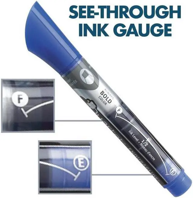 Alt view image 7 of 11 - Dry Erase Marker Set, Chisel Tip, Assorted Colors, PK4 QUARTET 5001M-4SKA
