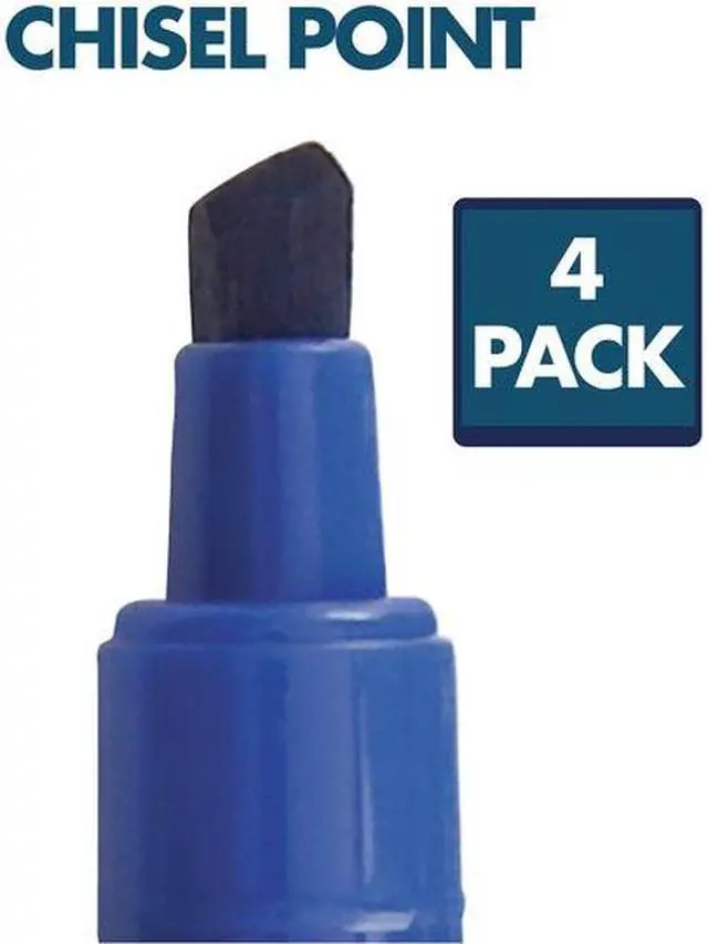 Alt view image 6 of 11 - Dry Erase Marker Set, Chisel Tip, Assorted Colors, PK4 QUARTET 5001M-4SKA