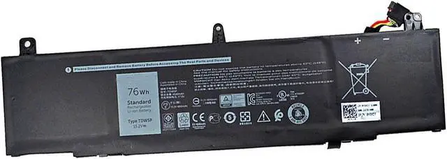 Main image of New Compatible Laptop Battery Replacement for Dell TDW5P [15.2V 76Wh 4840mAh 4-Cell] Alienware 13 R3 13 ALW13C Series