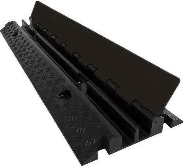 Main image of Rubber Small 2 Channel Black Cable Protector Black BaseBlack Lid