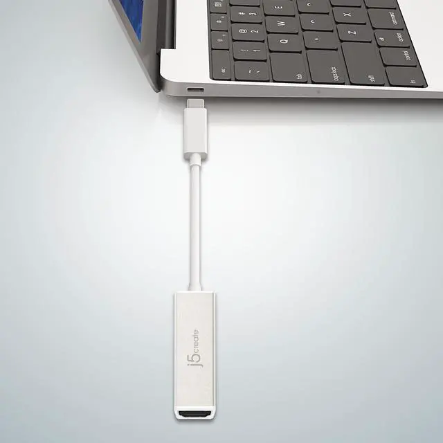 Alt view image 3 of 14 - USB C to HDMI Adapter Cable by j5create | 4K@60Hz Type C Dongle Connects External Monitor Display, HDTV, Projector for MacBook, Chromebook, Laptops, Phones, Tablets, PC with USB-C Port