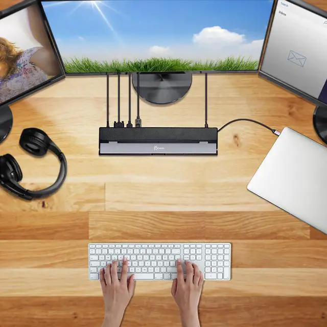 Alt view image 7 of 20 - j5create USB-C™ Triple Display Docking Station