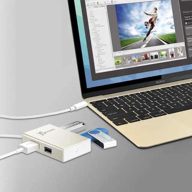 Alt view image 7 of 13 - j5create USB-C 4-Port HUB
