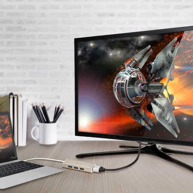 Alt view image 6 of 20 - j5create USB-C 3-Port USB 3.0 & 4K HDMI Hub