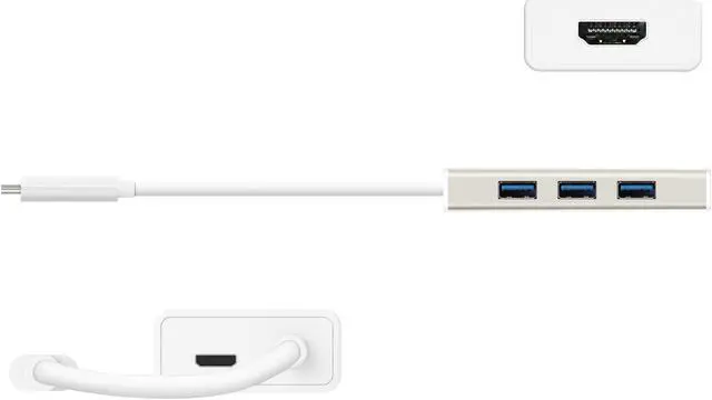 Alt view image 2 of 20 - j5create USB-C 3-Port USB 3.0 & 4K HDMI Hub