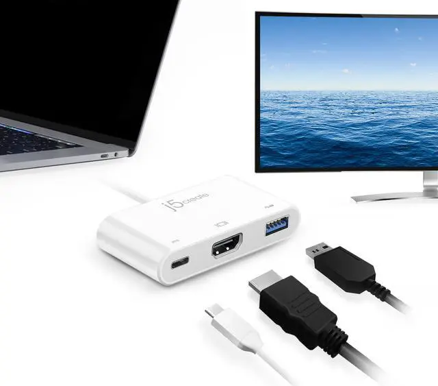 Alt view image 6 of 7 - j5create USB Type-C to HDMI & USB 3.0 with Power Delivery