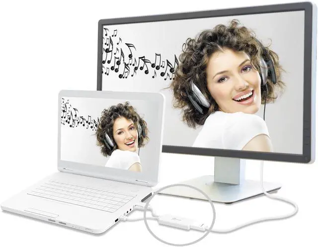 Alt view image 7 of 8 - j5create VGA to HDMI Video Audio Adapter with Built-in USB Power Cable