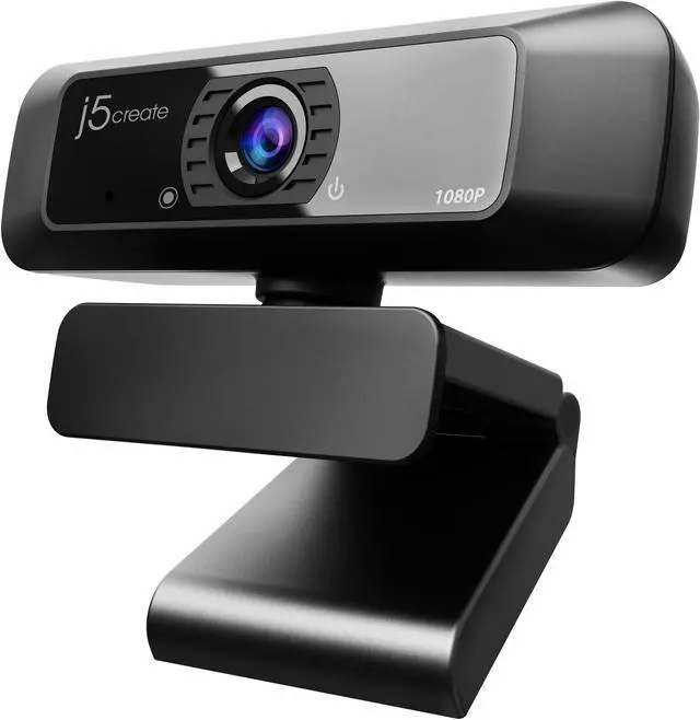 Main image of J5create Create 2 USB 360° Rotation & 1080P HD Webcam 2 Megapixels Black (JVCU100)