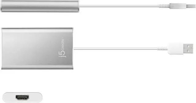 Alt view image 7 of 11 - j5create USB 2.0 to HDMI Display Adapter