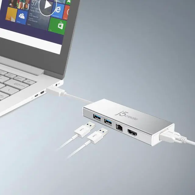 Alt view image 6 of 7 - j5create JUD380 USB 3.0 Mini Dock