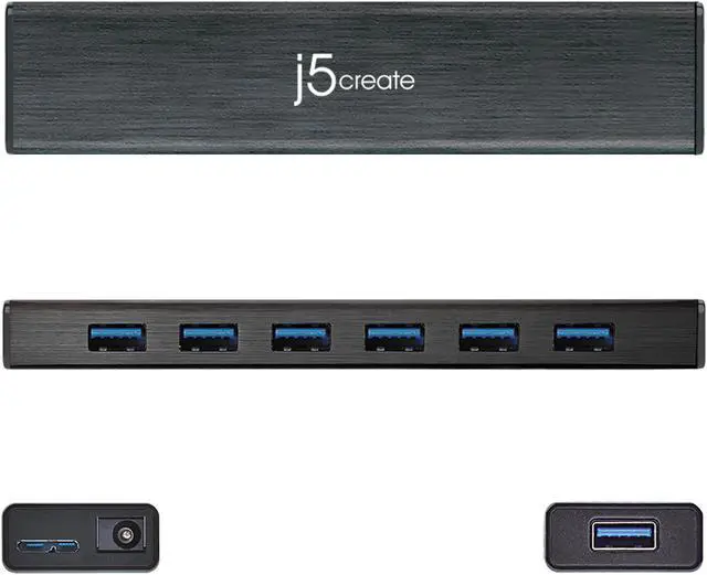 Alt view image 4 of 19 - j5create USB™ 3.0 7-Port HUB