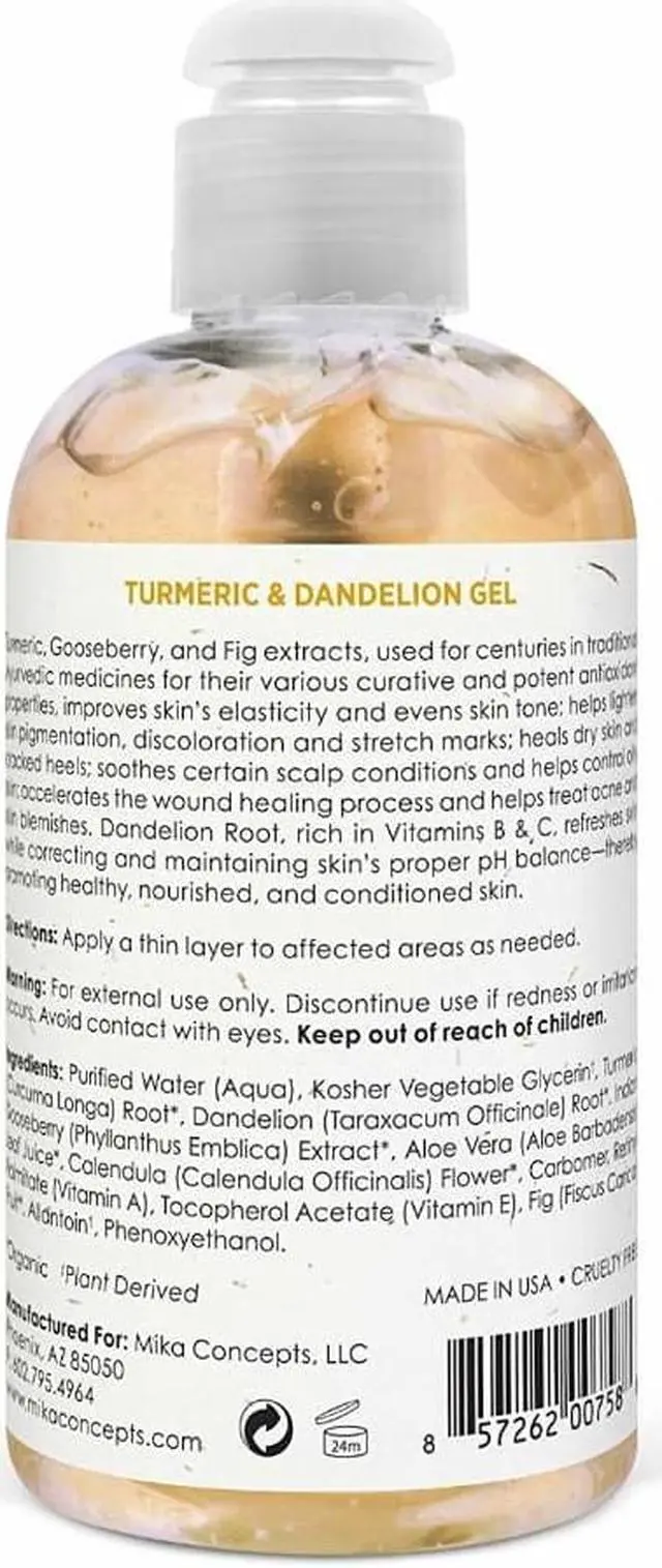 Alt view image 2 of 3 - Turmeric and Dandelion Gel - 8 oz