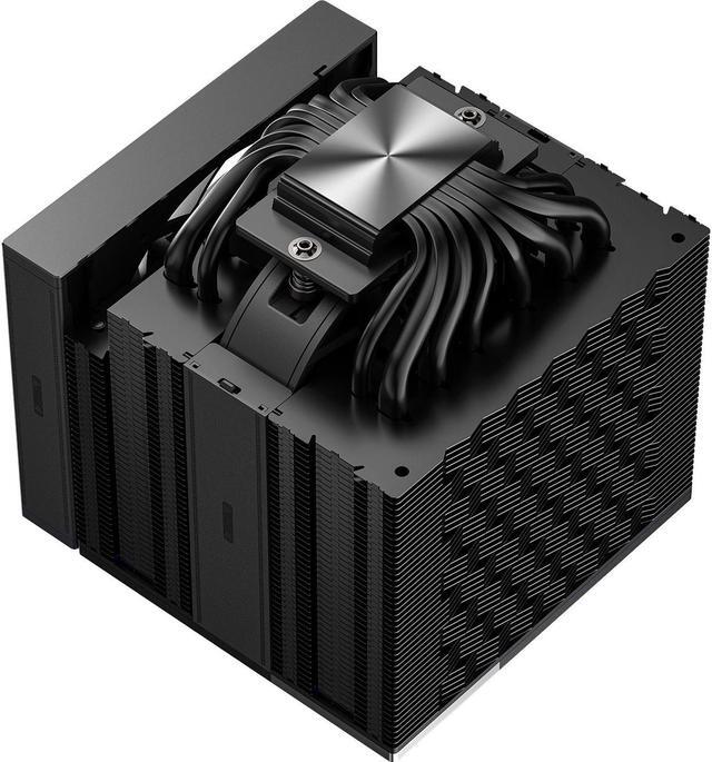 Alt view image 3 of 7 - PCCOOLER CPS RZ820 Dual Tower CPU Air Cooler, 8 Heat Pipes, 290W TDP, Magnetic Aluminum ARGB Top Cover, 165mm Tall, 120mm & 140mm PWM Fans, for Intel LGA 1851/1700/1200/115X/20XX & AMD AM5/AM4, Black