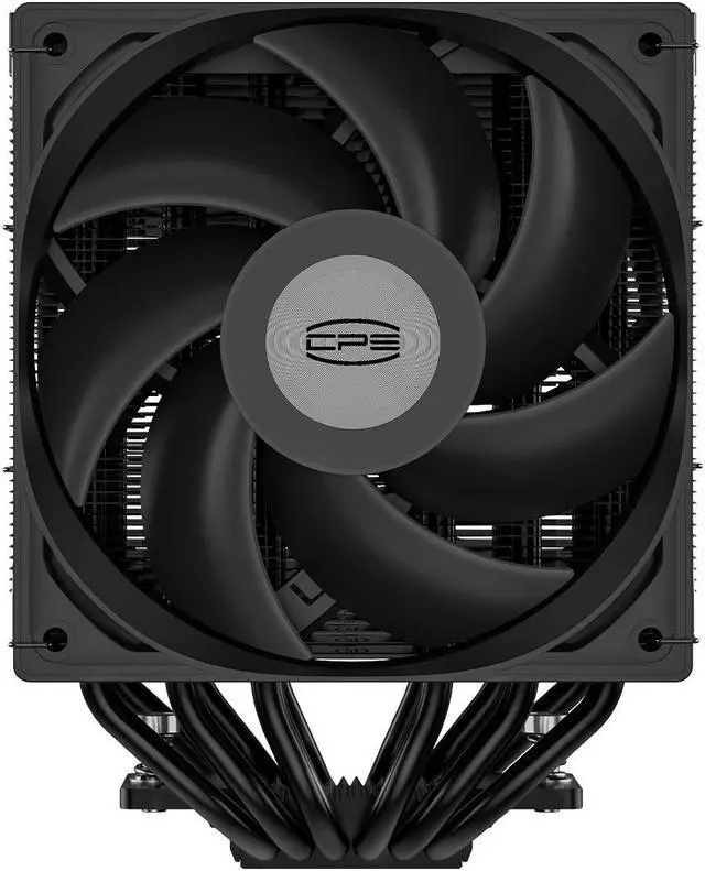 Alt view image 2 of 7 - PCCOOLER CPS RT620 Digital Dual Tower CPU Air Cooler, 6 Heat Pipes, 265W TDP, Digital Display Top Cover, 157mm Tall, 120mm PWM Slient Fans, for Intel LGA 1851/1700/1200/115X & AMD AM5/AM4, Black
