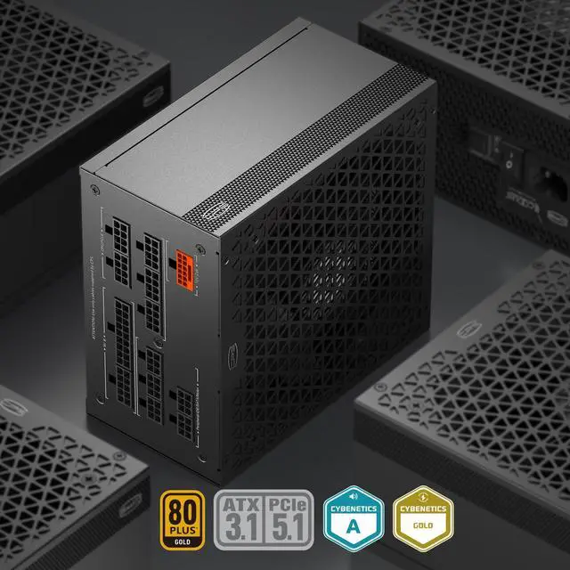 Alt view image 2 of 7 - PCCOOLER CPS YS850 Fully Modular Power Supply, 80 PLUS Gold 850W PSU, 12V-2x6 Cable,  ATX 3.1 & PCIe 5.1 Ready, 105°C Rated Japanese Capacitors, ECO Mode, 135mm FDB Fan, 12 Years Warranty