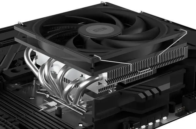 Alt view image 7 of 7 - PCCOOLER CPS RC600-67 Low Profile CPU Air Cooler, 6 Heat Pipes, 205W TDP, 67.5mm Tall, 120mm Slim Slient PWM Fan with FDB, for Intel LGA 1851/1700/1200/115X & AMD AM5/AM4, Black