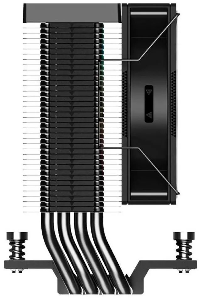 Alt view image 6 of 7 - PCCOOLER CPS R400 CPU Air Cooler, 4 Direct Contact Heat Pipes, 180W TDP, 133mm Tall, 92mm PWM Slient Fan, for Intel LGA 1851/1700/1200/115X & AMD AM5/AM4, Black
