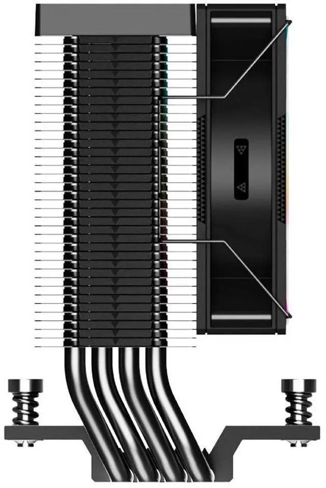 Alt view image 6 of 7 - PCCOOLER CPS R400 ARGB CPU Air Cooler, 4 Direct Contact Heat Pipes, 180W TDP, ARGB Top Cover, 133mm Tall, 92mm PWM Slient ARGB Fan, for Intel LGA 1851/1700/1200/115X & AMD AM5/AM4, Black