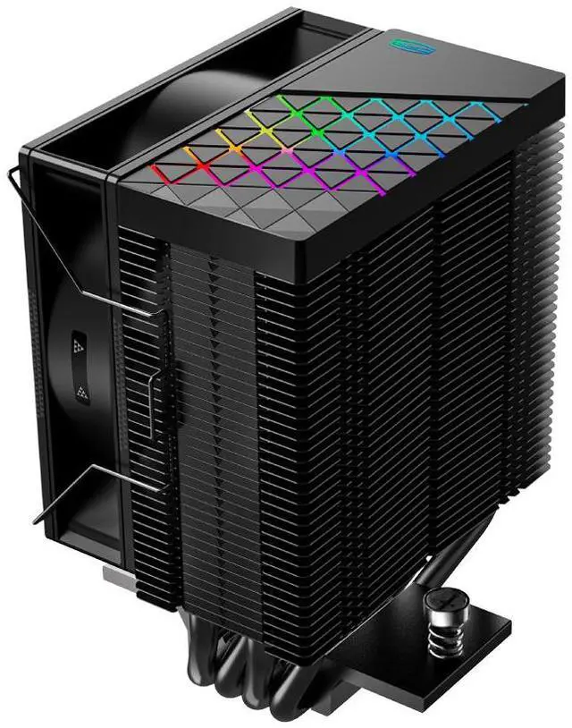 Alt view image 3 of 7 - PCCOOLER CPS R400 ARGB CPU Air Cooler, 4 Direct Contact Heat Pipes, 180W TDP, ARGB Top Cover, 133mm Tall, 92mm PWM Slient ARGB Fan, for Intel LGA 1851/1700/1200/115X & AMD AM5/AM4, Black