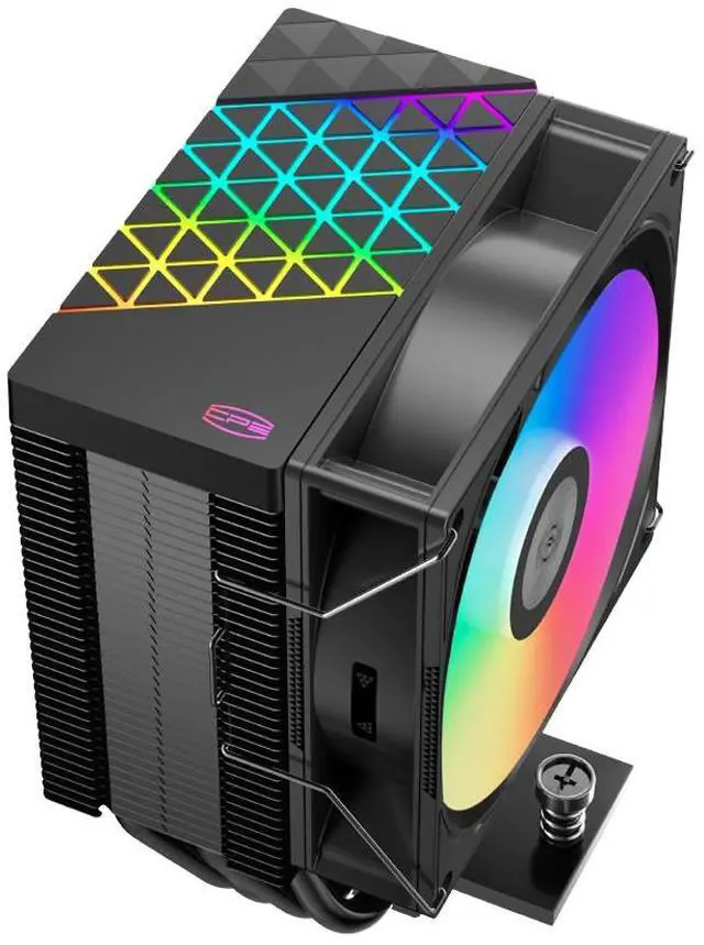 Alt view image 2 of 7 - PCCOOLER CPS R400 ARGB CPU Air Cooler, 4 Direct Contact Heat Pipes, 180W TDP, ARGB Top Cover, 133mm Tall, 92mm PWM Slient ARGB Fan, for Intel LGA 1851/1700/1200/115X & AMD AM5/AM4, Black