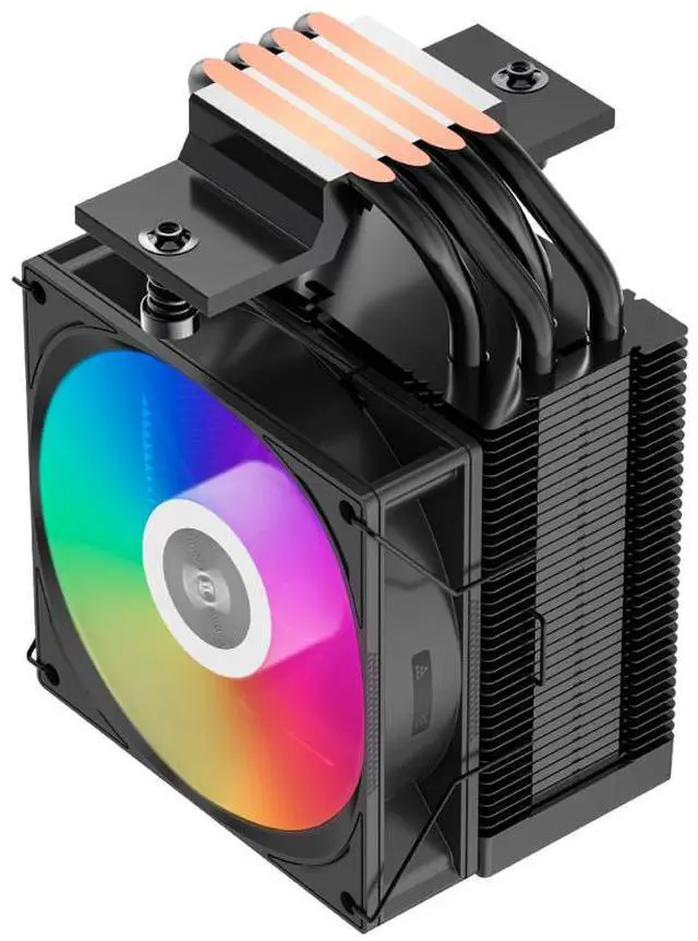 Alt view image 4 of 7 - PCCOOLER CPS R400 ARGB CPU Air Cooler, 4 Direct Contact Heat Pipes, 180W TDP, ARGB Top Cover, 133mm Tall, 92mm PWM Slient ARGB Fan, for Intel LGA 1851/1700/1200/115X & AMD AM5/AM4, Black