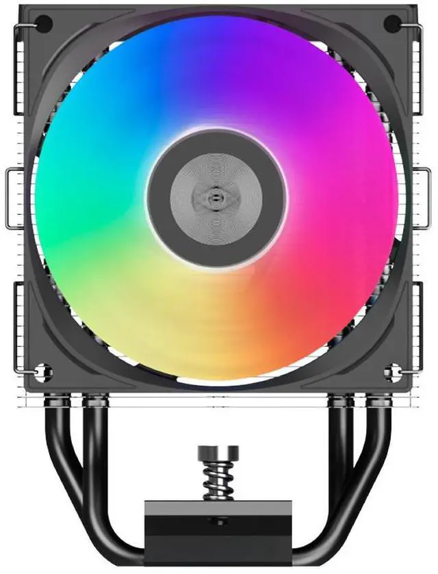 Alt view image 5 of 7 - PCCOOLER CPS R400 ARGB CPU Air Cooler, 4 Direct Contact Heat Pipes, 180W TDP, ARGB Top Cover, 133mm Tall, 92mm PWM Slient ARGB Fan, for Intel LGA 1851/1700/1200/115X & AMD AM5/AM4, Black
