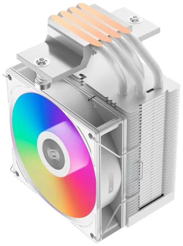 Alt view image 4 of 7 - PCCOOLER CPS R400 ARGB CPU Air Cooler, 4 Direct Contact Heat Pipes, 180W TDP, ARGB Top Cover, 133mm Tall, 92mm PWM Slient ARGB Fan, for Intel LGA 1851/1700/1200/115X & AMD AM5/AM4, White