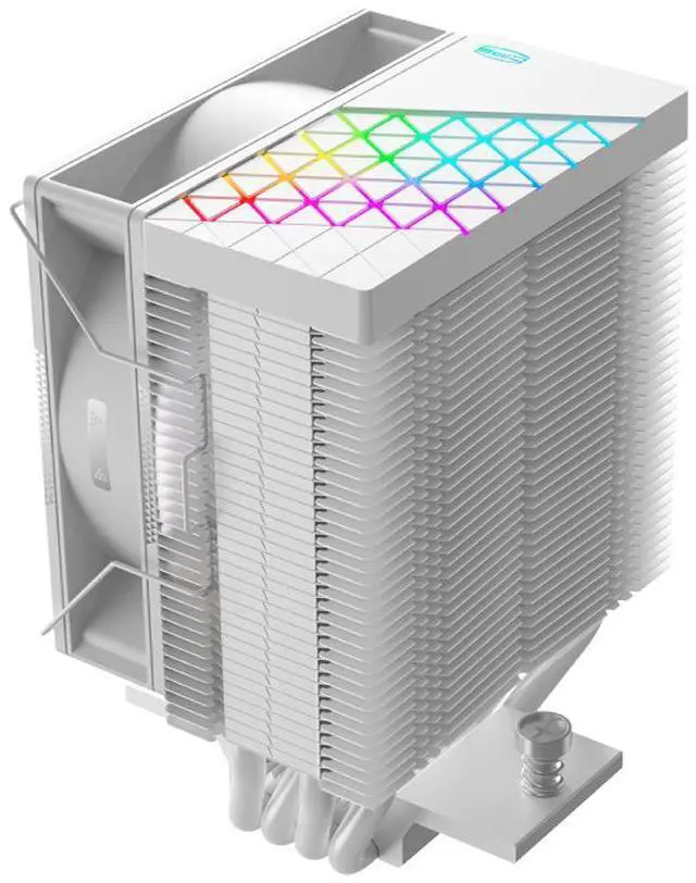 Alt view image 3 of 7 - PCCOOLER CPS R400 ARGB CPU Air Cooler, 4 Direct Contact Heat Pipes, 180W TDP, ARGB Top Cover, 133mm Tall, 92mm PWM Slient ARGB Fan, for Intel LGA 1851/1700/1200/115X & AMD AM5/AM4, White