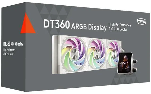 Alt view image 7 of 7 - PCCOOLER CPS DT360 ARGB Display AIO CPU Liquid Cooler, 360mm Radiator, 320W TDP, Customizable & Magnetic 3.4" IPS LCD Display, Ceramic Bearing, for Intel LGA 1851/1700/1200/115X & AMD AM5/AM4, White