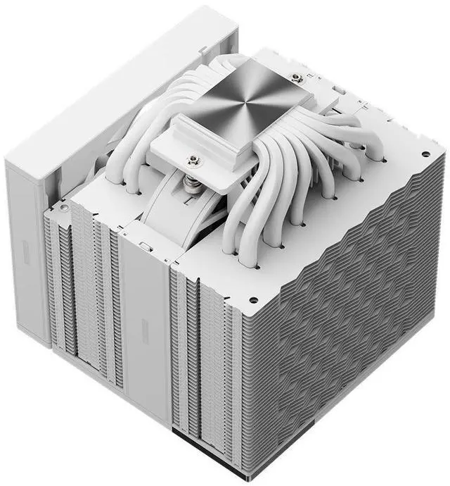 Alt view image 3 of 7 - PCCOOLER CPS RZ820 Dual Tower CPU Air Cooler, 8 Heat Pipes, 290W TDP, Magnetic Aluminum ARGB Top Cover, 165mm Tall, 120mm & 140mm PWM Fans, for Intel LGA 1851/1700/1200/115X/20XX & AMD AM5/AM4, White