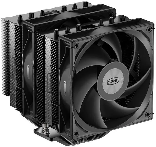 Main image of PCCOOLER CPS RT620 Dual Tower CPU Air Cooler, 6 Heat Pipes, 265W TDP, 153mm Tall, 120mm PWM Slient Fans, for Intel LGA 1851/1700/1200/115X & AMD AM5/AM4, Black