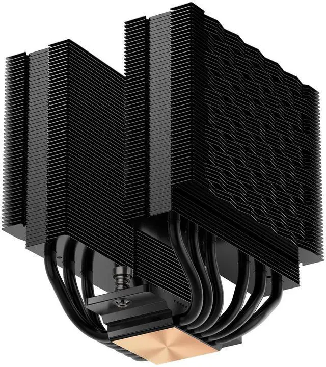 Alt view image 2 of 5 - PCCOOLER CPS RT620 Dual Tower CPU Air Cooler, 6 Heat Pipes, 265W TDP, 153mm Tall, 120mm PWM Slient Fans, for Intel LGA 1851/1700/1200/115X & AMD AM5/AM4, Black