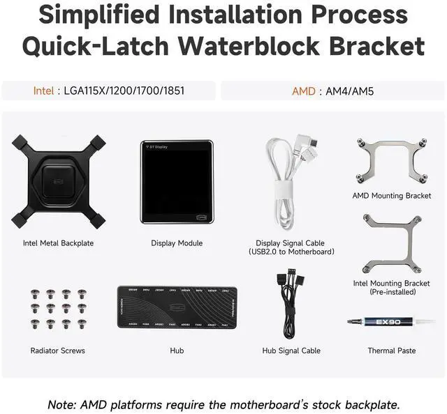 Alt view image 5 of 7 - PCCOOLER CPS DT360 ARGB Display AIO CPU Liquid Cooler, 360mm Radiator, 320W TDP, Customizable & Magnetic 3.4" IPS LCD Display, Ceramic Bearing, for Intel LGA 1851/1700/1200/115X & AMD AM5/AM4, White