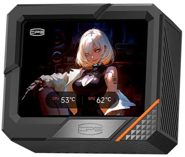 Alt view image 3 of 6 - PCCOOLER CPS GT240 ARGB Display AIO CPU Liquid Cooler, 240mm Radiator, 280W TDP, Customizable 3.5" IPS LCD Cyber Style Display, Ceramic Bearing, for Intel LGA 1851/1700/1200/115X & AMD AM5/AM4, Black