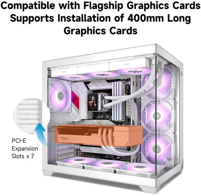Alt view image 4 of 7 - PCCOOLER CPS C3 T700 ARGB PC Case, 4 x 120mm ARGB Fans Included, Dual-Chamber Mid-Tower ATX Case, High-Airflow Computer Case, BTF Motherboard Supports, Sturdy Tempered Glass Front & Side Panels, White