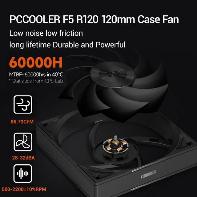 Alt view image 4 of 7 - PCCOOLER CPS RZ620 Dual Tower CPU Air Cooler, 6 Heat Pipes, 275W TDP, Aluminum Top Cover, 157.5mm Tall, 120mm PWM Silent Fans w/ 3 Modes, for Intel LGA 1851/1700/1200/115X & AMD AM5/AM4, Black