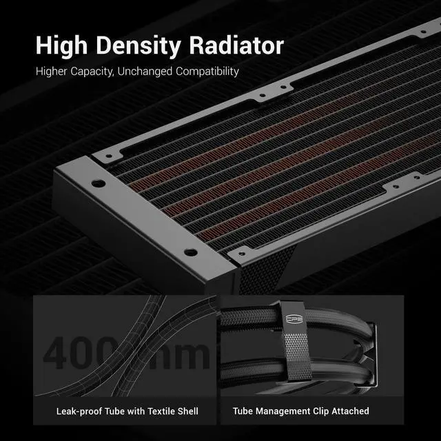 Alt view image 4 of 7 - PCCOOLER CPS DA360 Pro ARGB Digital AIO CPU Liquid Cooler, 360mm Radiator, 300W TDP, 270° Rotatable Digital Display, Infinity Halo ARGB Effect, for Intel LGA 1851/1700/1200/115X & AMD AM5/AM4, Black