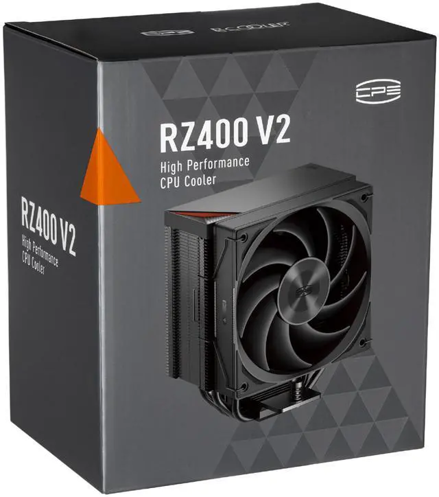 Alt view image 8 of 7 - PCCOOLER CPS RZ400 V2 CPU Air Cooler, 4 Direct Contact Heat Pipes, 240W TDP, Aluminum Top Cover, 155mm Tall, 120mm PWM Slient Fan, for Intel LGA 1851/1700/1200/115X & AMD AM5/AM4, Black