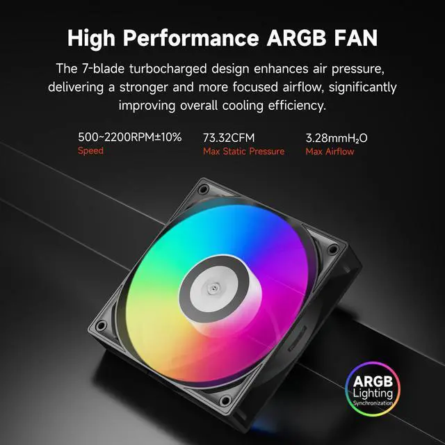 Alt view image 2 of 7 - PCCOOLER CPS RT620 ARGB Dual Tower CPU Air Cooler, 6 Heat Pipes, 265W TDP, 153mm Tall, 120mm PWM Slient ARGB Fans, for Intel LGA 1851/1700/1200/115X & AMD AM5/AM4, Black