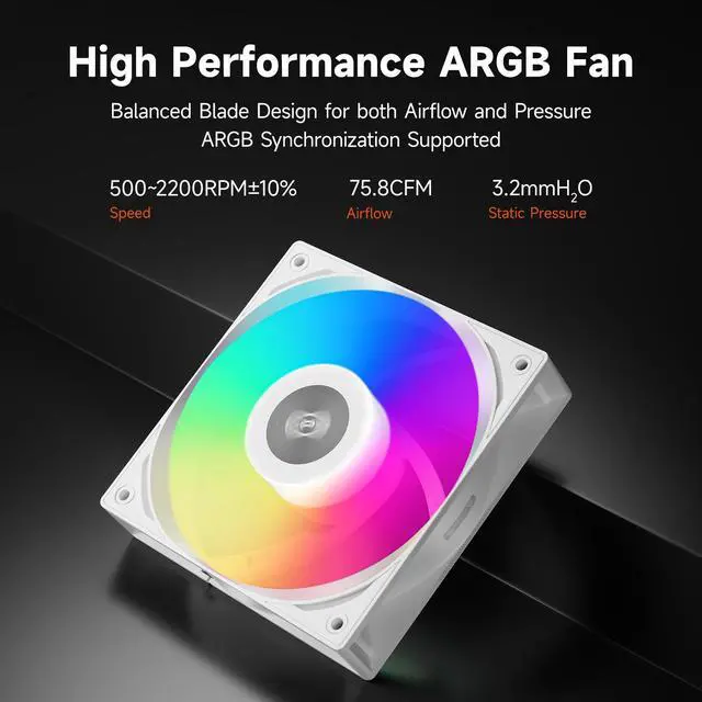 Alt view image 5 of 7 - PCCOOLER CPS DA360 Pro ARGB Digital AIO CPU Liquid Cooler, 360mm Radiator, 300W TDP, 270° Rotatable Digital Display, Infinity Halo ARGB Effect, for Intel LGA 1851/1700/1200/115X & AMD AM5/AM4, White