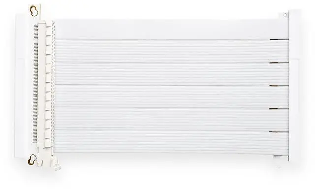 Alt view image 3 of 6 - PCCOOLER CPS RC185 PCI-E 4.0 X16 Riser Cable, 180 Degree Dual Reverse GPU Extension Cable, 185mm, White